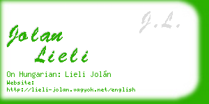 jolan lieli business card